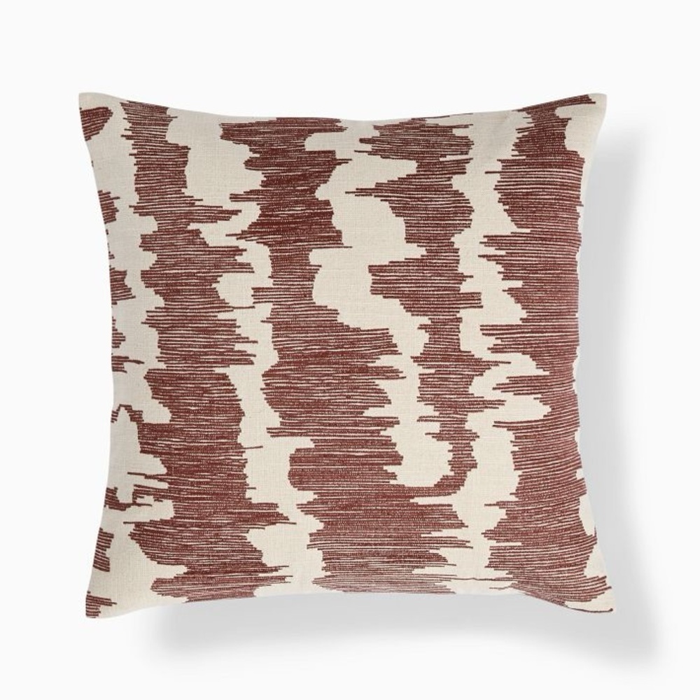 West Elm Brown and Cream Accent Pillow